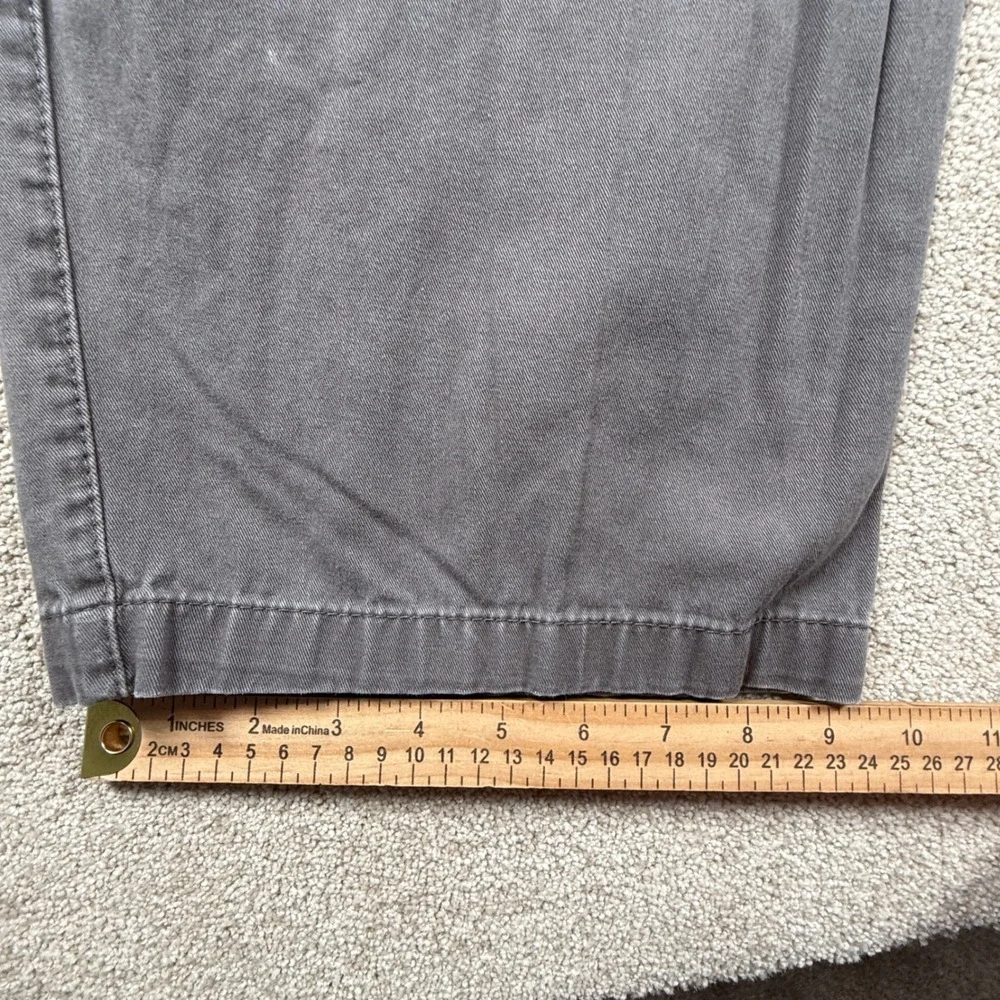 HB Harbor Bay Mens Big and Tall Chino Pants Gray Flat Front 54x30 (Fits 48x27)